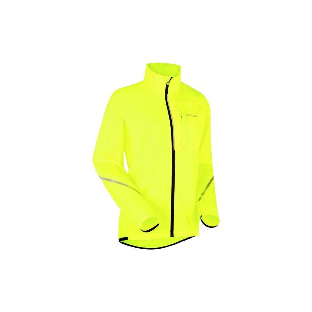 Madison women's packable cycling jacket with reflective details, ventilation, and lightweight design for outdoor riding.