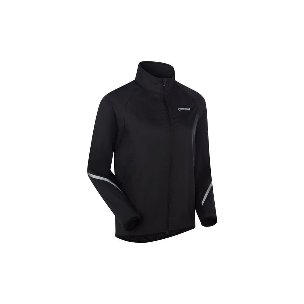 Madison youth packable jacket with reflective details, lightweight design, and stow pouch, suitable for outdoor activities and rain protection.
