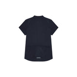 Madison women's cycling jersey with short sleeves, rear pockets, reflective inserts, and vibrant color for active riding.