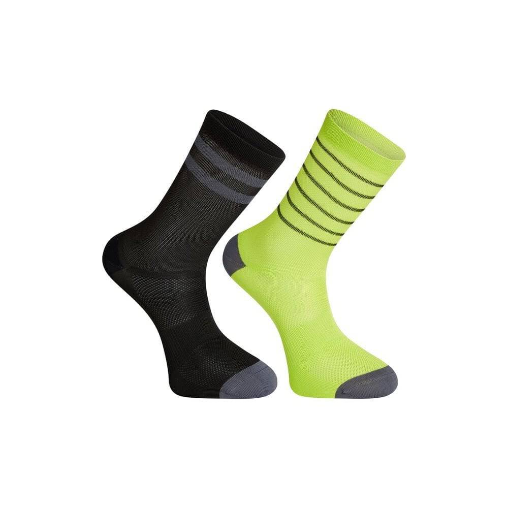 Pair of Madison Sportive mid-length breathable and durable socks, shown in a twin pack for daily wear comfort.
