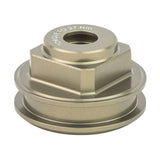 DVO damper end cap for Topaz rear shock, durable replacement component, showing the precise fit and finish.