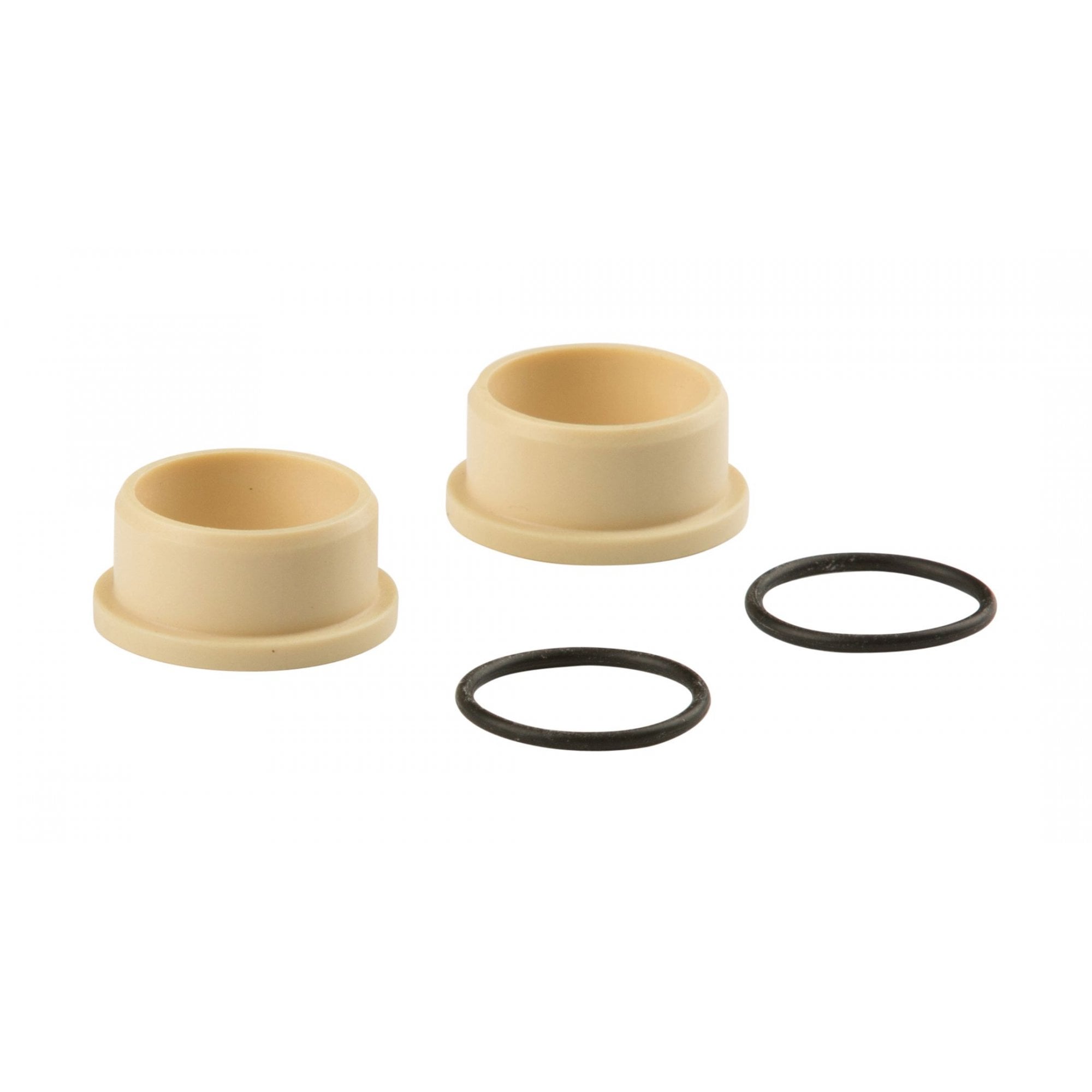 DVO IGUS DU Bushing Kit for Jade, Jade X, and Topaz rear shock upgrade, showing components and bushings in the kit.