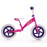 Pink Huffy Disney Princess 12-inch balance bike for kids aged 2-5, featuring princess-themed design and training wheels.