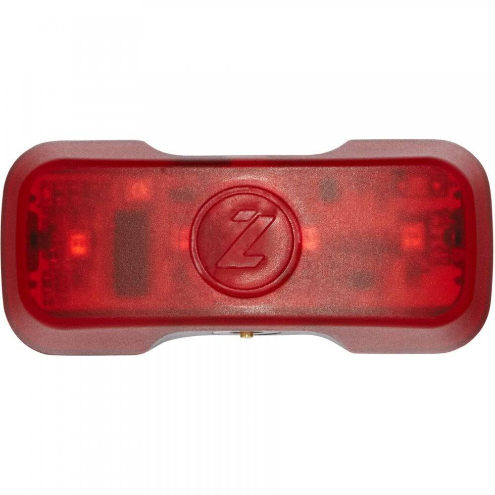 Lazer universal rechargeable LED helmet light attached to a bike helmet, providing bright illumination for safety during rides