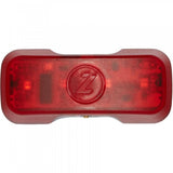 Lazer universal rechargeable LED helmet light attached to a bike helmet, providing bright illumination for safety during rides
