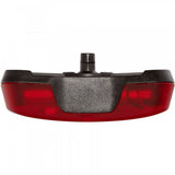 Lazer Universal Rechargeable LED helmet light attached to a bicycle helmet, providing visibility for safety and cycling.