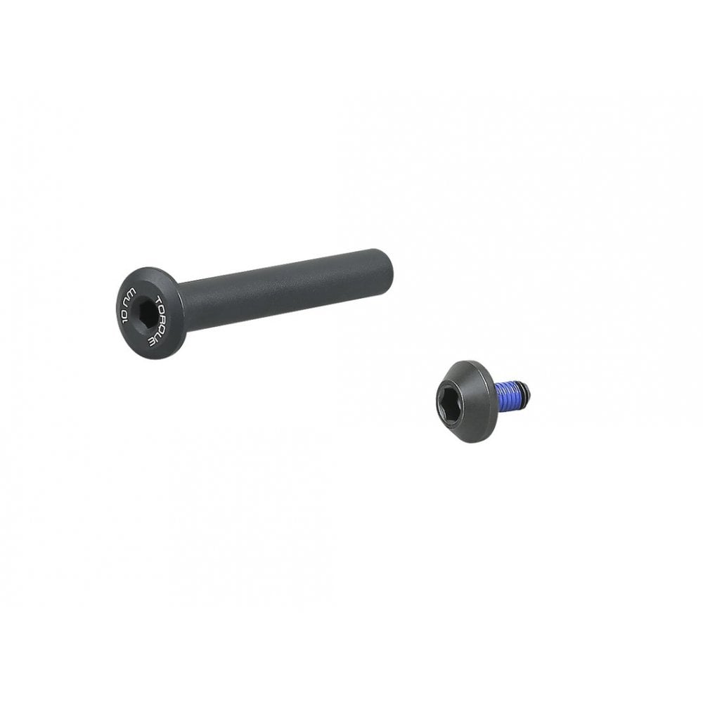 Trek rear shock pin-to-trunnion hardware with 18.5mm head for 2020 Fuel EX 29 mountain bike components, shown in close-up.
