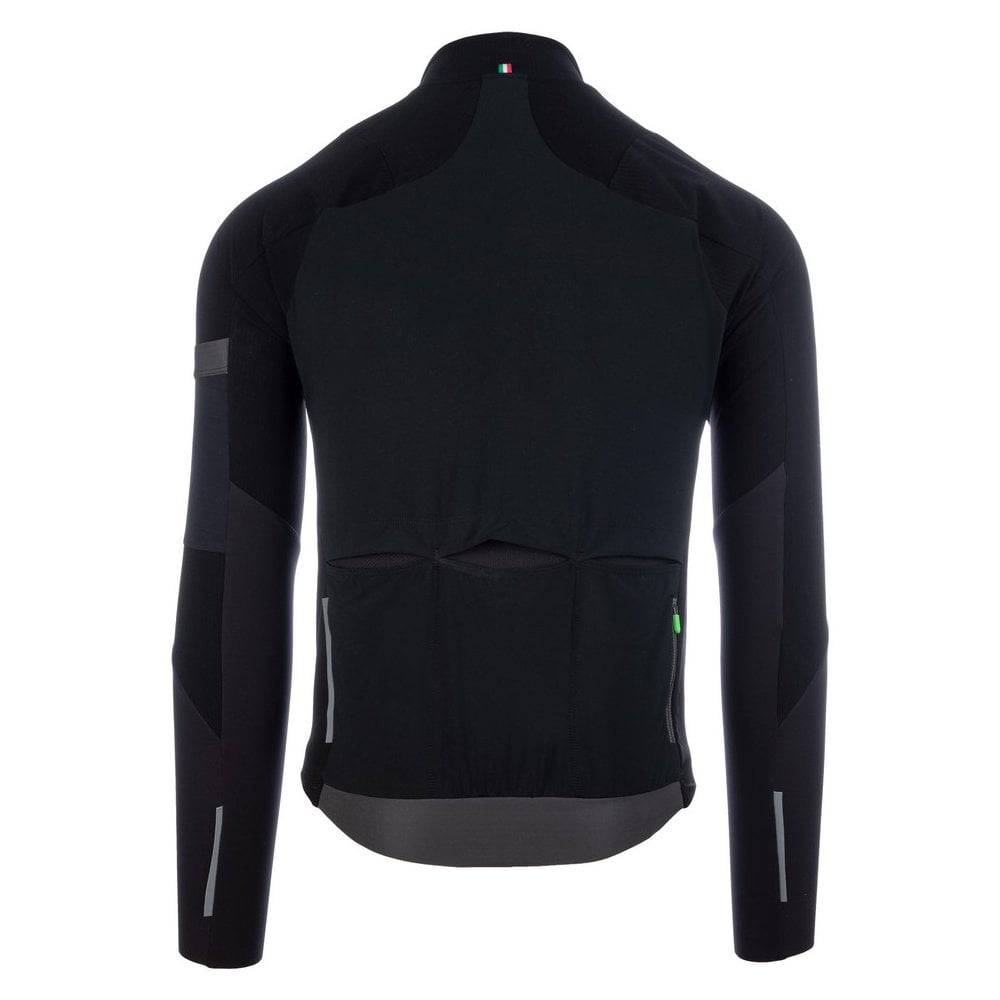 Q36.5 Long Sleeve Hybrid Que X cycling jersey showing windproof and breathable fabric with a sleek, fitted design for performance riding.