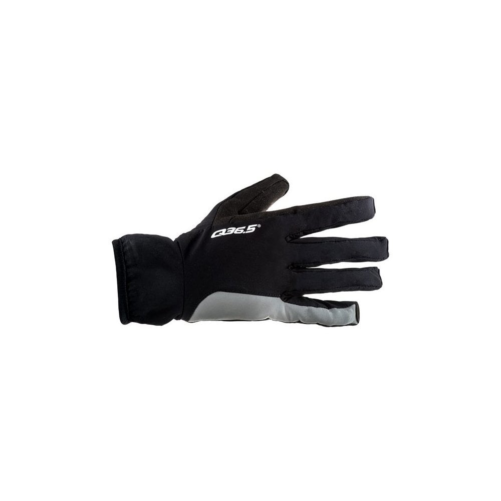 Q36.5 Belove 0 thermal cycling gloves for sub-zero temperatures, showing black insulated gloves designed for cold weather cycling.