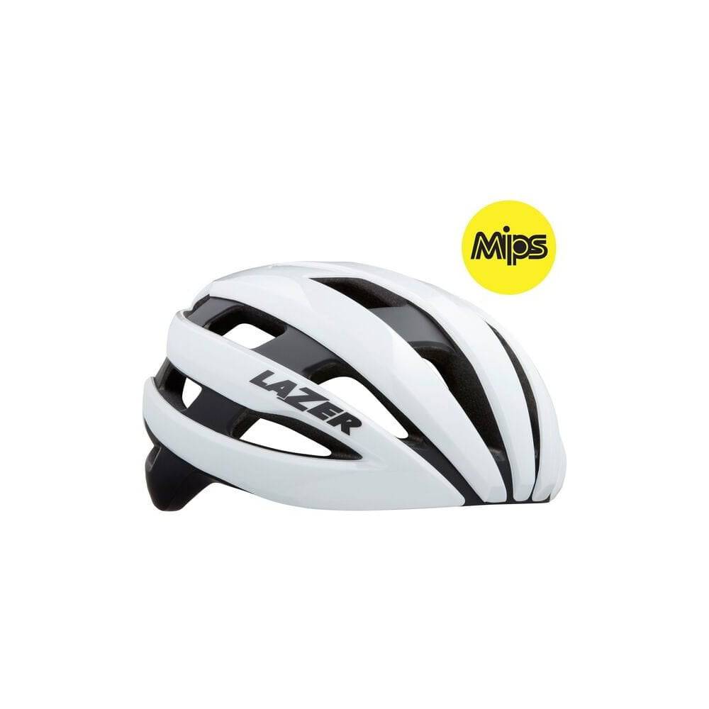 Lazer Sphere MIPS helmet showing the sleek design, ventilation system, and adjustable Rollsys fit dial on a cycling helmet