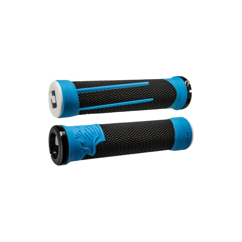 ODI AG2 V2.1 MTB lock-on grips with ultra-soft compound and aluminum ends, designed for mountain bike handling.