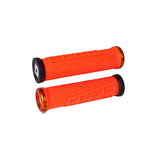 ODI Elite Flow MTB lock-on grips with targeted padding and enhanced traction, designed for mountain bike handlebars.