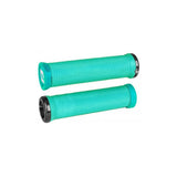 ODI Elite Motion MTB lock-on grips with Version 2.1 clamp system for mountain bikes, featuring textured rubber for grip and control