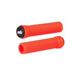 ODI Longneck Pro Soft BMX and scooter grips with push-in end plugs, featuring ergonomic design and durable rubber material.