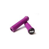 ODI Longneck Pro Soft BMX and scooter grips with push-in end plugs, black rubber handles for comfortable riding.