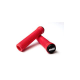 ODI Longneck Pro Soft BMX and scooter grips with push-in end plugs, featuring textured surface for enhanced grip and comfort.