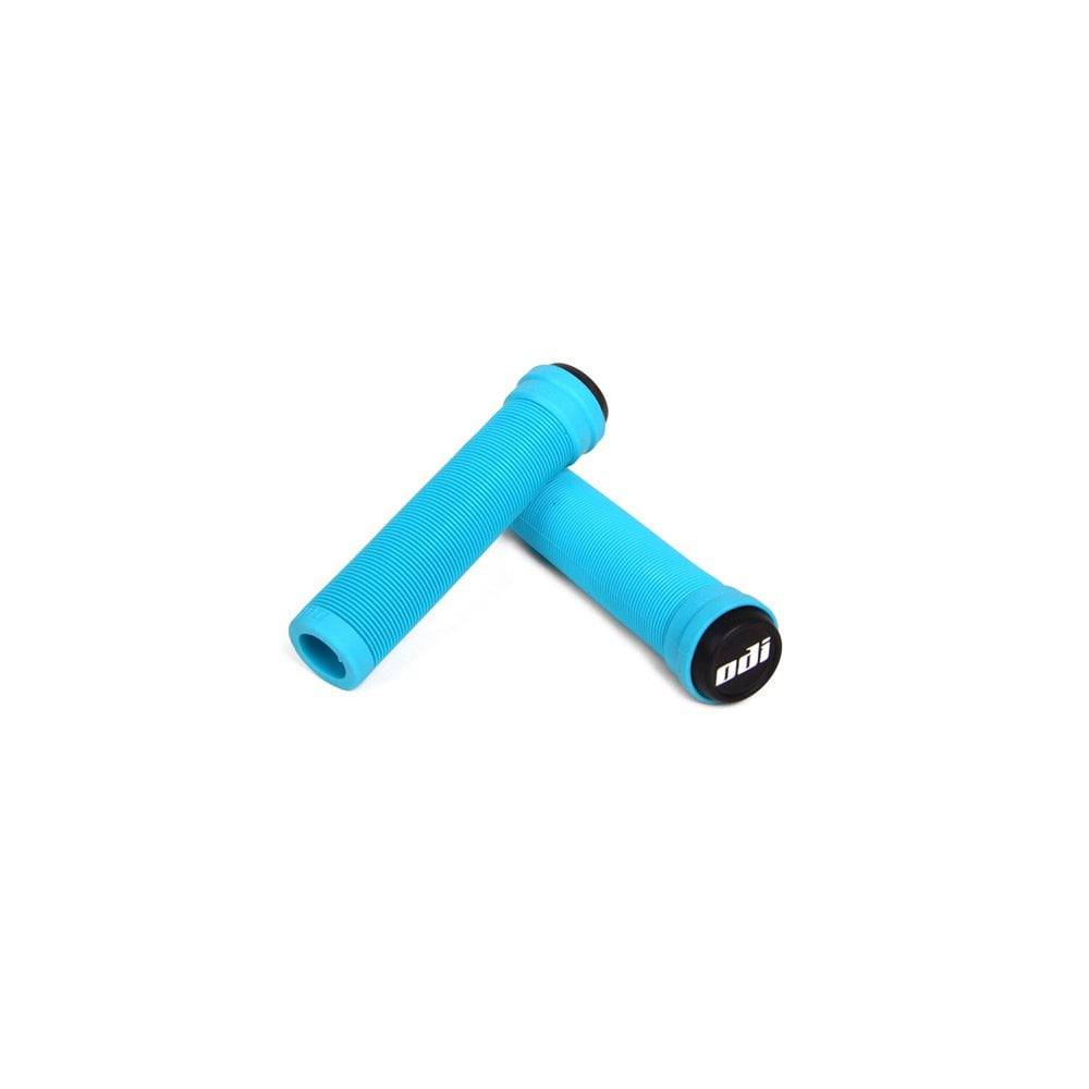 ODI Longneck Pro Soft BMX and scooter grips with push-in end plugs, designed for comfortable handling and secure fit.