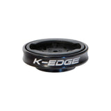 K-Edge Garmin Gravity Cap Mount for Edge 1000 and 1/4 turn computers, black accessory with screw mount for bike handlebar.