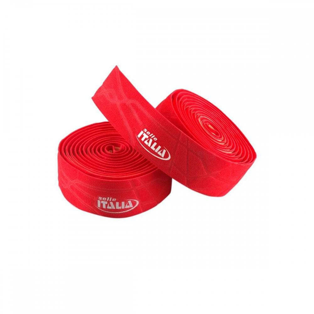 Red Selle Italia Smootape Gran Fondo handlebar tape, smooth cycling tape with anti-vibration features for road bikes.