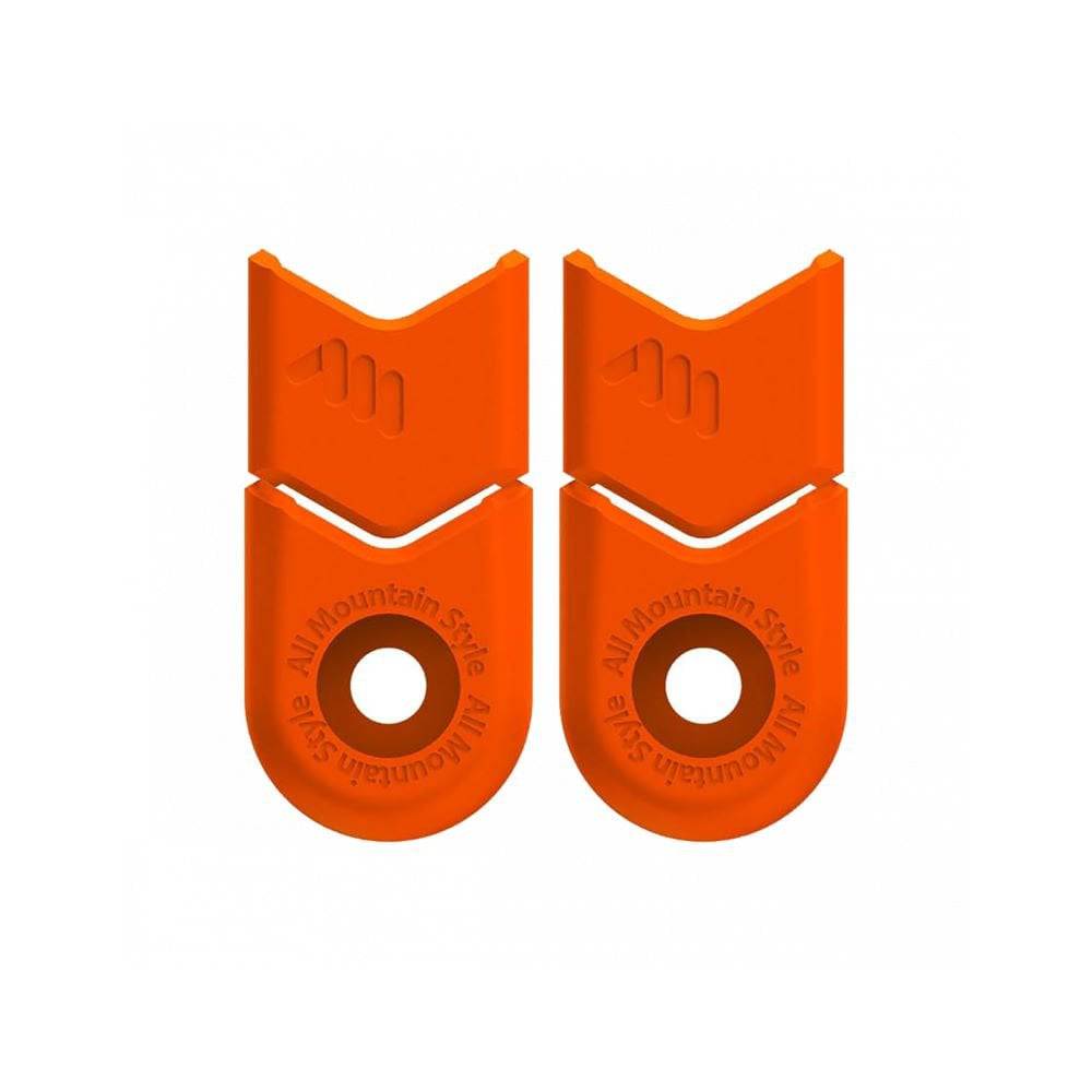 All Mountain Style All Mountain Style Crank Defender bike frame protection stickers on a mountain bike frame.
