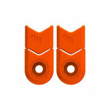 All Mountain Style All Mountain Style Crank Defender bike frame protection stickers on a mountain bike frame.