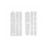 All Mountain Style frame guard stickers for gravel and road bikes, protective accessories with colorful designs.
