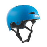 TSG Evolution helmet in black, featuring a slim design with certified protection for biking, skating, and BMX activities.