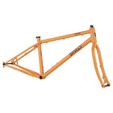 Surly Lowside MTB frameset for singlespeed mountain biking with disc brake compatibility, black steel frame with sturdy design.