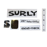 Surly MDS dropouts and bike frame accessories with headbadge, bike components for frame customization and repair.