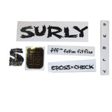 Surly MDS dropouts and bike frame accessories with headbadge, bike components for frame customization and repair.