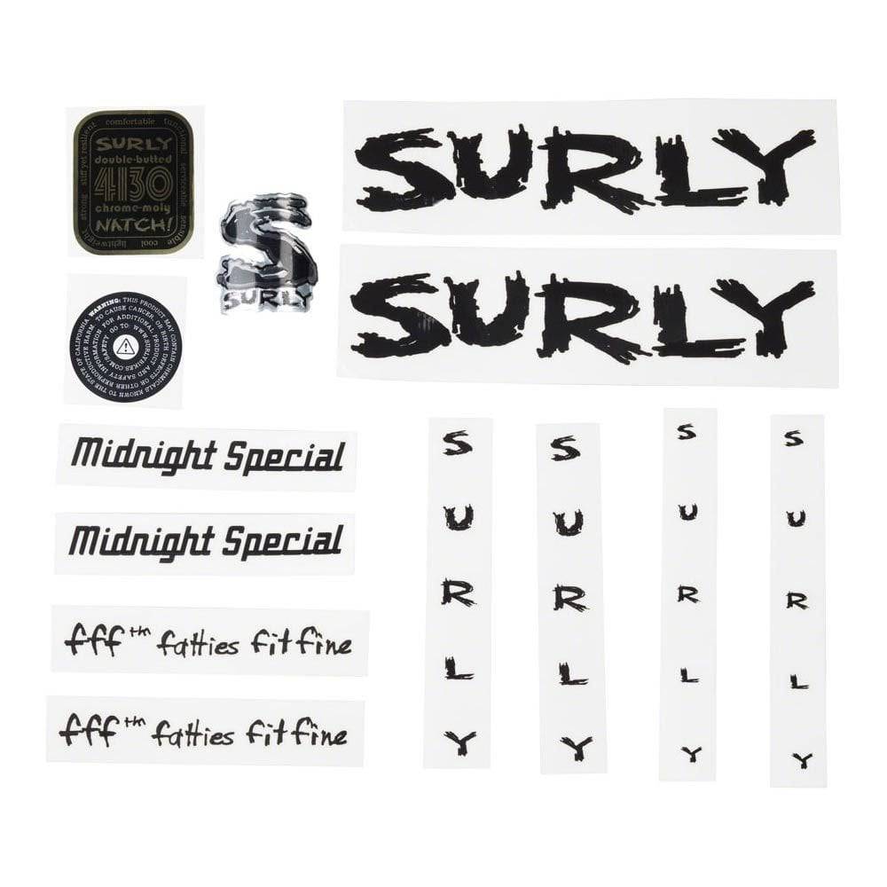 Surly Robinson dropouts replacement bike components with headbadge, showing metal parts on a bike frame for easy installation.
