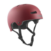 TSG Evolution helmet for bike, skate, BMX, slim fit protective helmet with CE and CPSC approval, shown in black with adjustable straps