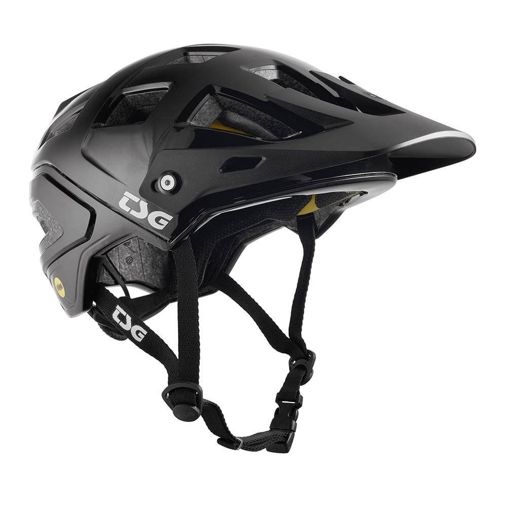 TSG Scope MIPS trail riding helmet with ventilation and camera mount, lightweight design, and adjustable straps for cycling safety