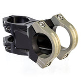 Renthal Apex mountain bike stem with adjustable 6° rise/drop and 240° clamp design, showcasing its sleek, durable metal construction.
