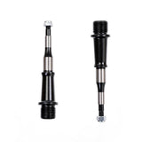 HT Components bike replacement axles, durable and reliable bike components, shown in a close-up image of the metal axles.