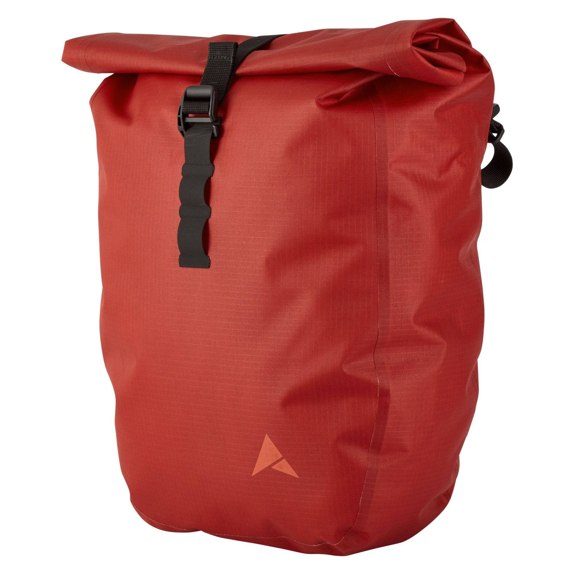 Altura Ultralite Vortex waterproof cycling pannier in grey, 15L capacity with reflective details for lightweight bike storage.