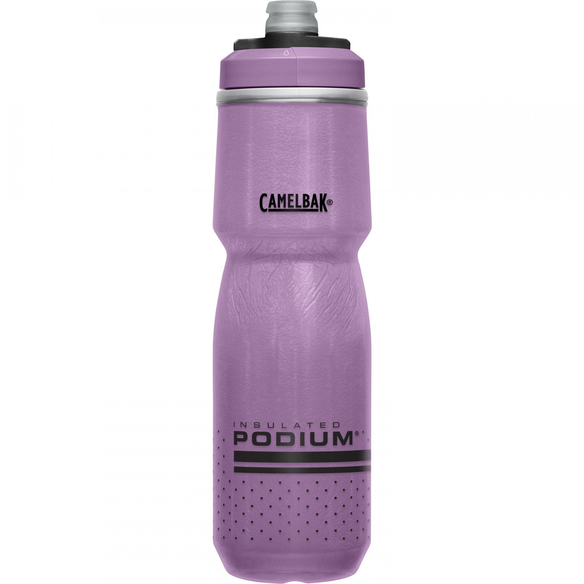 CamelBak Podium Chill insulated 700ml water bottle with a blue cap, designed for cycling and cold hydration.