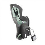 Hamax Amiga child bike seat with suspension, reflectors, and quick-release mounts, designed for safe and comfortable bike riding.