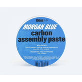 Morgan Blue Carbon Assembly Paste tub for lubricating carbon and aluminium bike parts, workshop use, in a small plastic container.