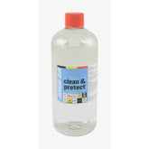 Morgan Blue Clean & Protect bike frame spray for MTB and cyclocross, shown in a workshop setting for bike maintenance.