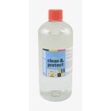 Morgan Blue Clean & Protect bike frame spray for MTB and cyclocross, shown in a workshop setting for bike maintenance.