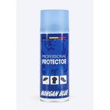 Morgan Blue Protector Aerosol spray for waterproofing sport shoes and bike clothing, shown in a 400cc aerosol can.
