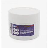 Morgan Blue warming cream for muscle relief in a herbal body and foot care tub, designed for recovery and soothing massage.