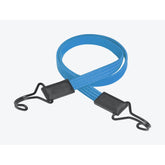 Blue Master Lock bungee cord with wire hooks, 1200mm length and 18mm width, for securing cargo and accessories.