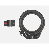 Master Lock cable combination lock with 10mm diameter and 1.8m length, featuring a 4-dial set-your-own code.