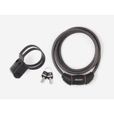 Master Lock 8130 cable key lock with 10mm diameter and 1.8m length, featuring anti-pick disc cylinder for security.