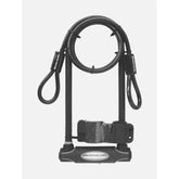 Master Lock U-lock with 1.2m braided steel cable, 11x28x120cm, durable bike and security lock accessories.