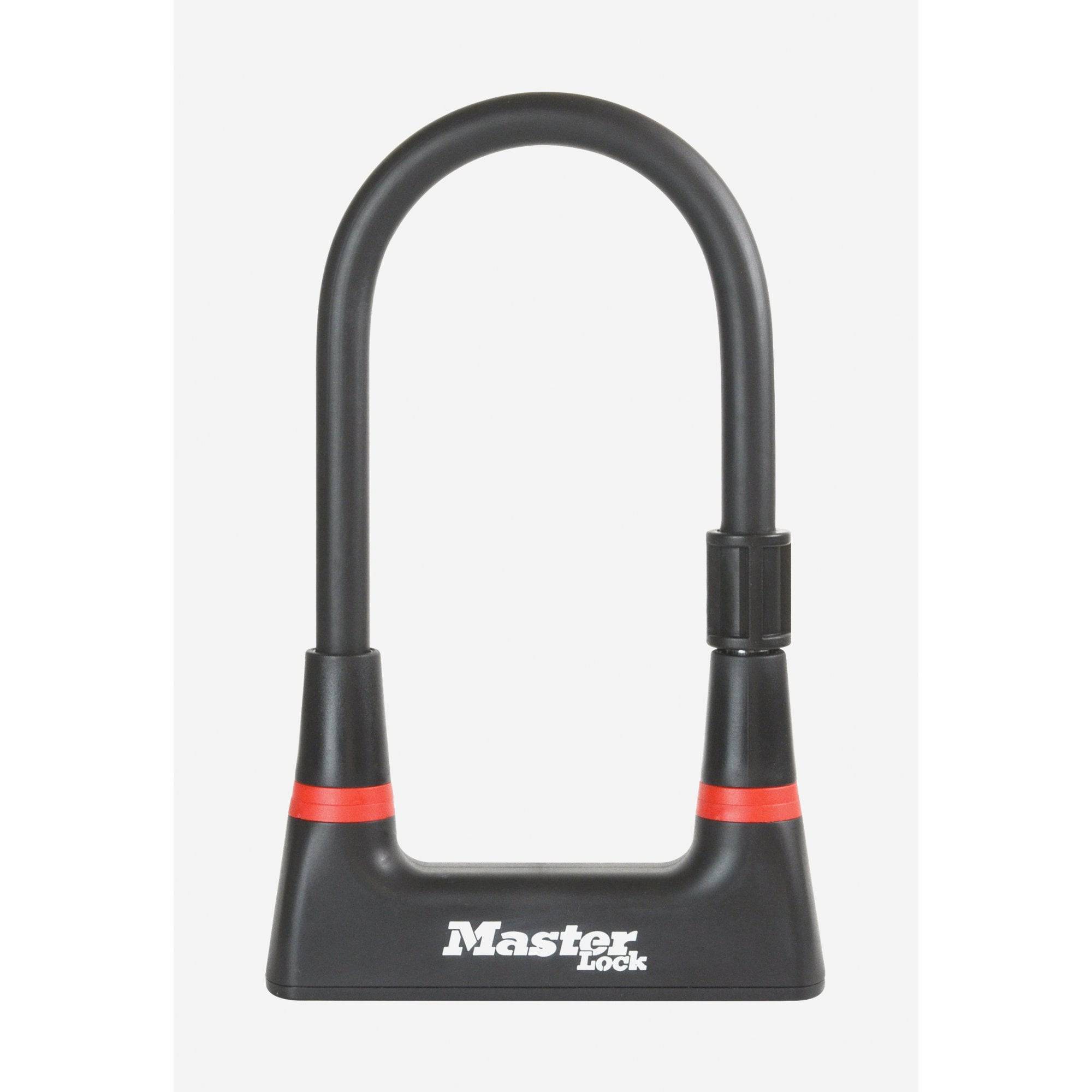 Master Lock U-Lock 8279 in hardened steel with carrier bracket, 10x21cm bike lock accessory for secure cycling security