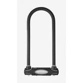 Master Lock U-Lock 8195EURDPROLW with hardened steel body, 11x28cm size, for bike and gate security, with carrier bracket attachment.