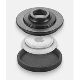 Granite STASH AirTag mount for Stash and Stash RT bike tool kits, 42mm cap compatible, workshop use, durable black plastic design.